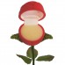 Red Velour Long Stem Rose Gift Box in Presentation Box Ring 1020069-12PK